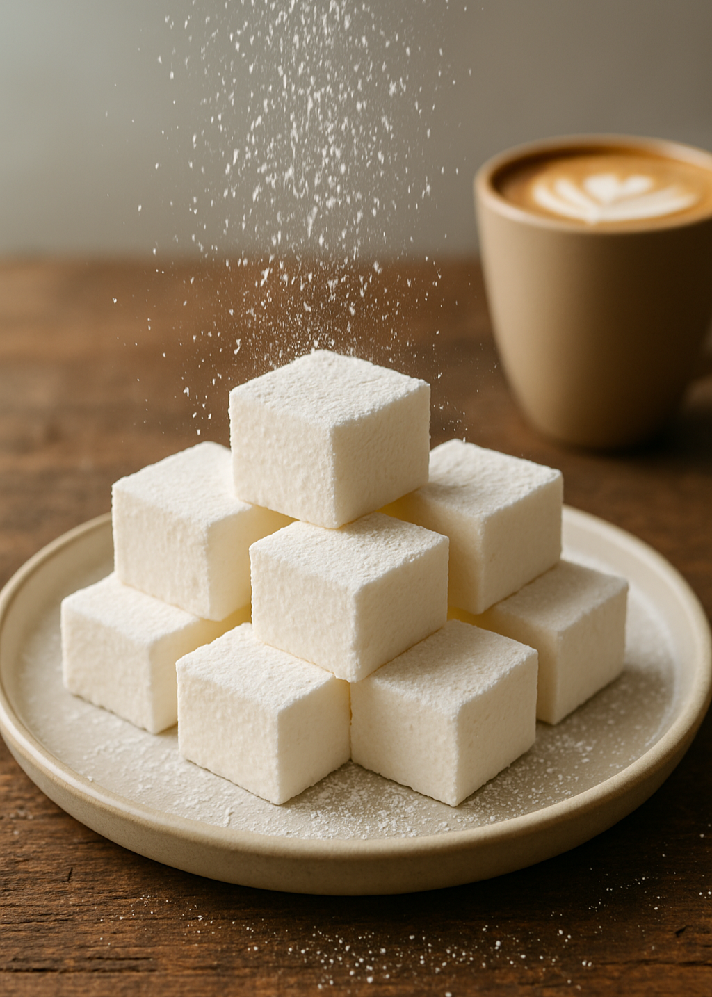 Keto-friendly marshmallows arranged on parchment paper — soft, fluffy, sugar-free, and perfect for low-carb snacking or desserts.